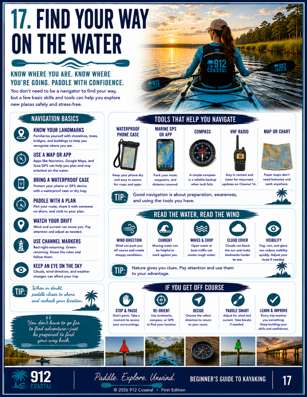 Beginner's Guide to Kayaking | 24-Page Digital PDF | Safety, Gear, Paddling Tips & Kayak Fishing | 912 Coastaligital product